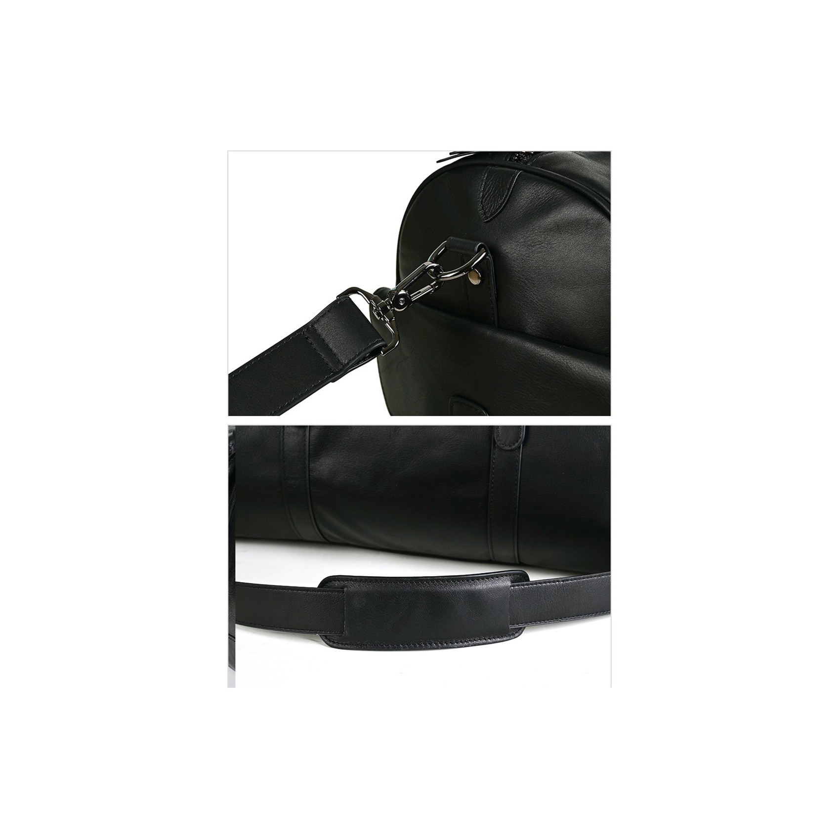 Мужская кожаная дорожная сумка Gerald черная