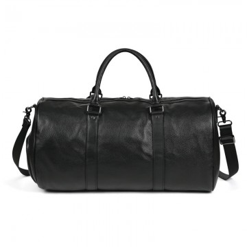 Мужская кожаная дорожная сумка Charles черная фото
