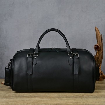 Мужская кожаная дорожная сумка Tiverton черная фото