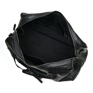 Чоловіча шкіряна дорожня сумка Tiverton чорна фото