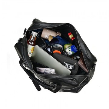 Мужская кожаная дорожная сумка Tiverton черная фото