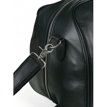 Чоловіча шкіряна дорожня сумка Tiverton чорна фото