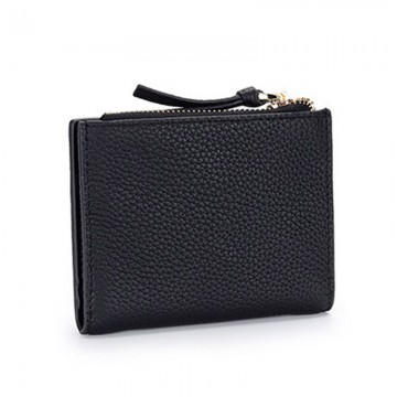 Женский кожаный кошелек Justine черно-белый фото