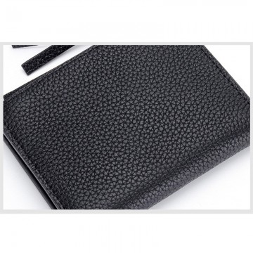 Жіночий шкіряний гаманець Justine чорно-білий фото