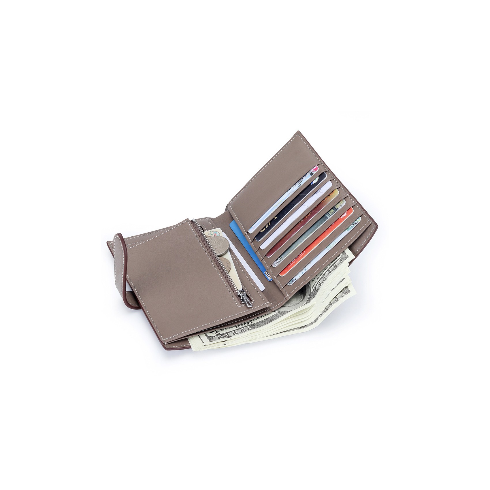 Жіночий шкіряний гаманець Emeline бежевий