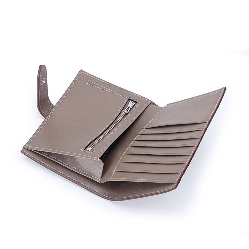 Жіночий шкіряний гаманець Emeline бежевий - 4 фото