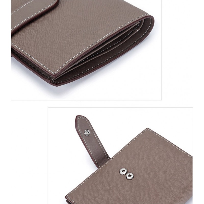 Женский кожаный кошелек Emeline бежевый - 10 фото