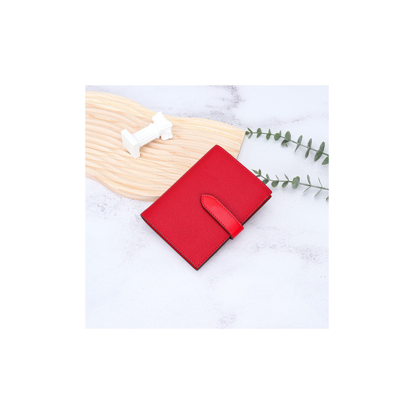 Женский кожаный кошелек Emeline красный