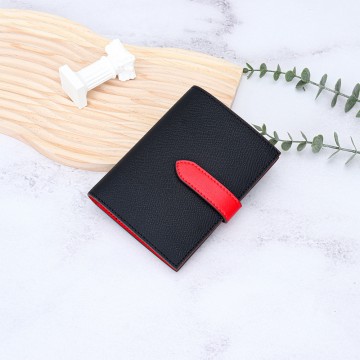 Жіночий шкіряний гаманець Emeline чорно-червоний фото