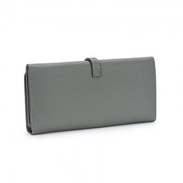 Женский кожаный кошелек Vicki серо-зеленый фото