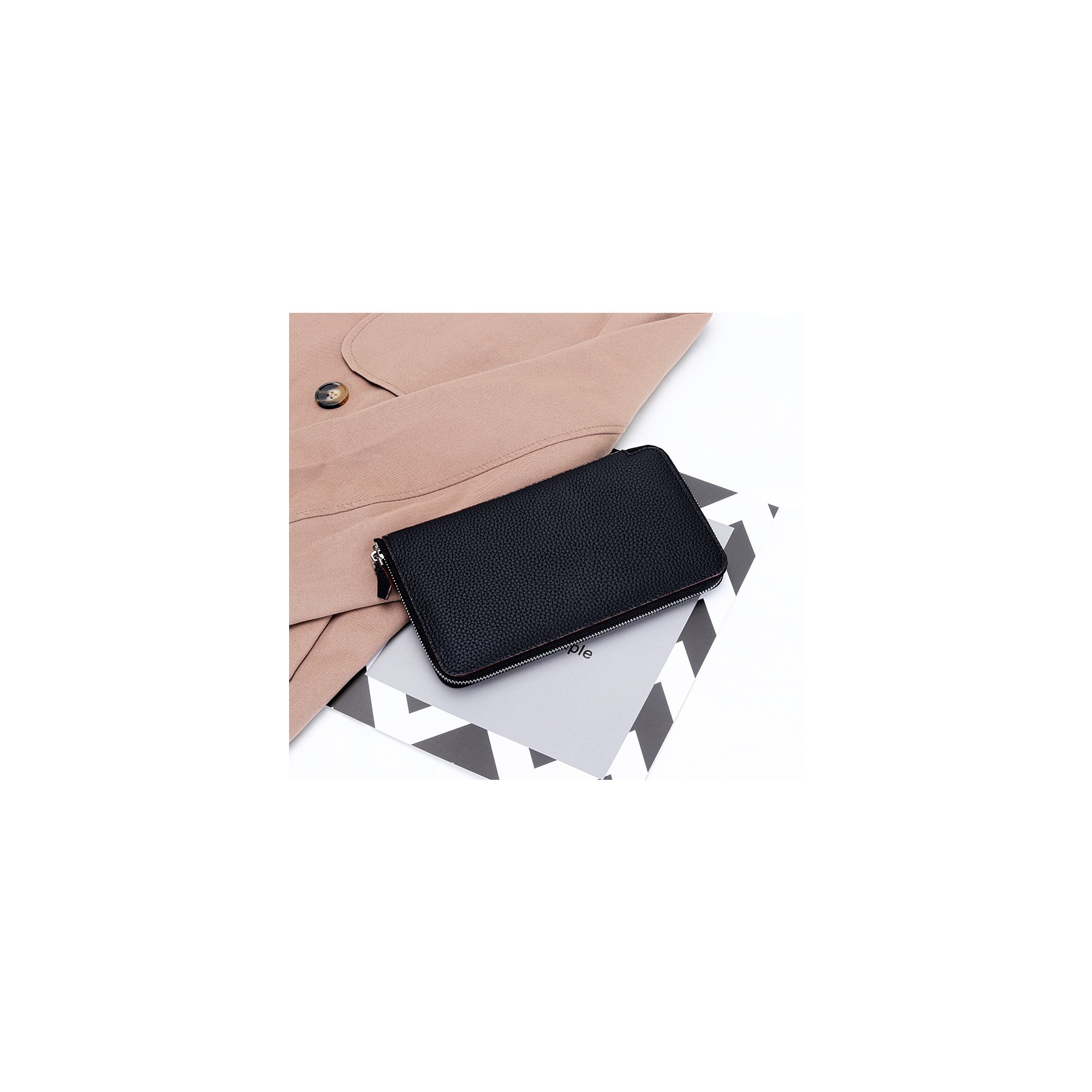 Женский кожаный кошелек Candice черный