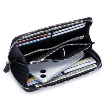 Жіночий шкіряний гаманець Candice чорний фото