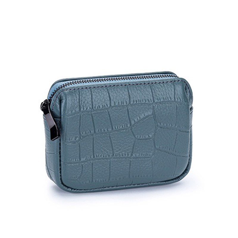 Жіночий шкіряний гаманець Chantal сіро-синій фото