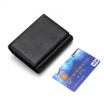 Женский кожаный кошелек Hayley черный фото