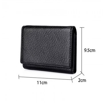 Жіночий шкіряний гаманець Hayley чорний фото