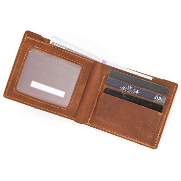 Мужской кожаный кошелек Hampton светло-коричневый фото