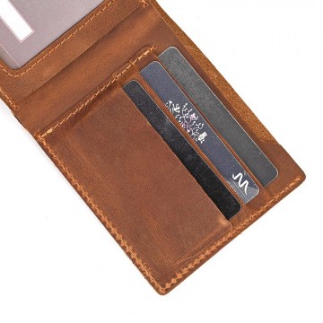 Мужской кожаный кошелек Hampton светло-коричневый фото