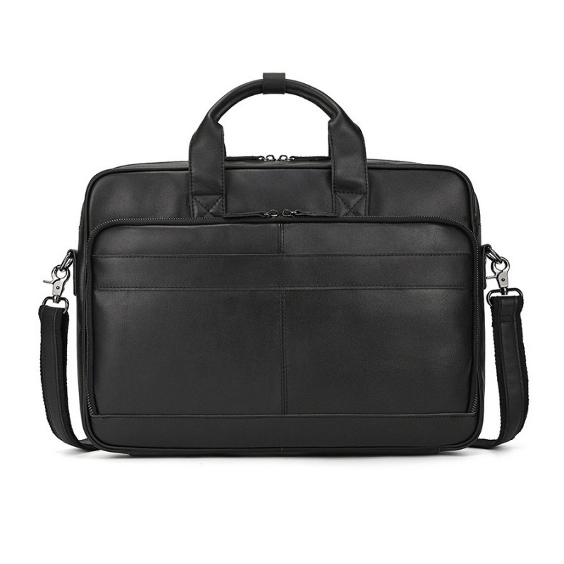 Чоловіча шкіряна сумка для ноутбука Ashton чорна - 1 фото
