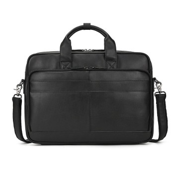 Чоловіча шкіряна сумка для ноутбука Ashton чорна фото