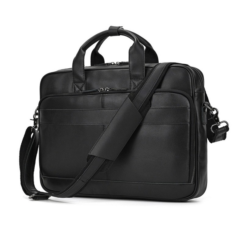 Мужская кожаная сумка для ноутбука Ashton черная