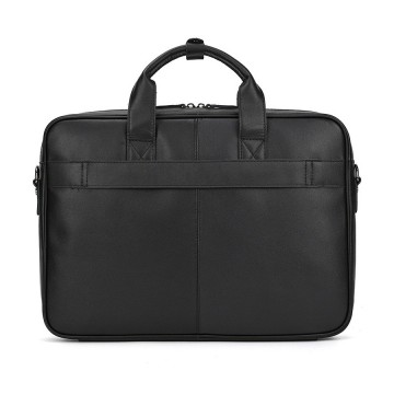 Мужская кожаная сумка для ноутбука Ashton черная фото