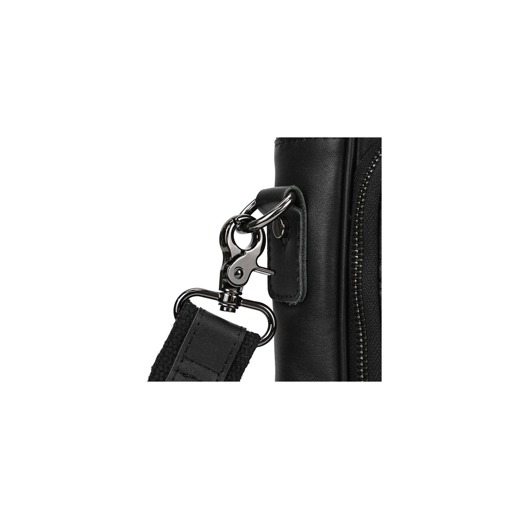 Мужская кожаная сумка для ноутбука Ashton черная