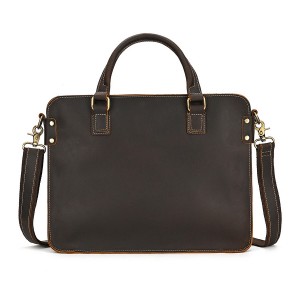 Мужская кожаная сумка для ноутбука Beverstone темно-коричневая