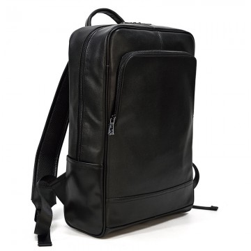Чоловічий шкіряний рюкзак Michael чорний фото
