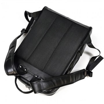 Мужской кожаный рюкзак Michael черный фото