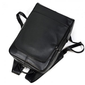 Чоловічий шкіряний рюкзак Michael чорний фото