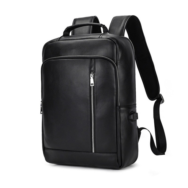 Мужской кожаный рюкзак Zack черный