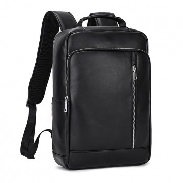 Мужской кожаный рюкзак Zack черный фото