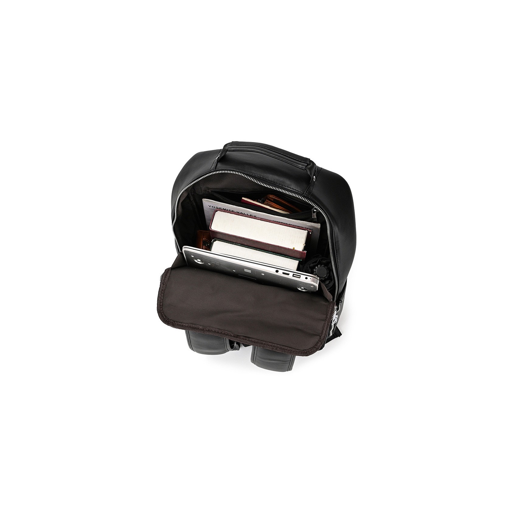 Мужской кожаный рюкзак Zack черный