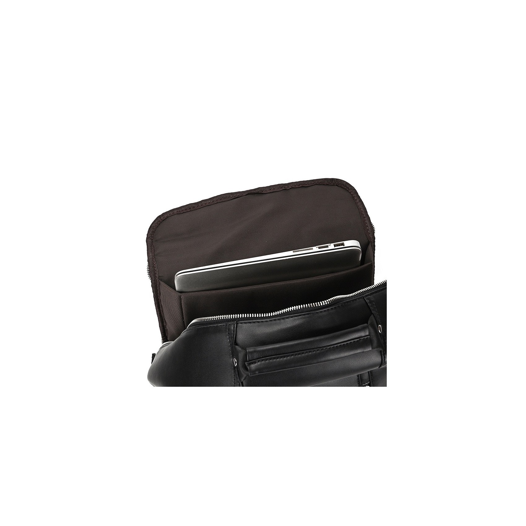 Мужской кожаный рюкзак Zack черный