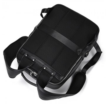 Мужской кожаный рюкзак Zack черный фото