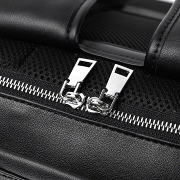 Мужской кожаный рюкзак Zack черный фото