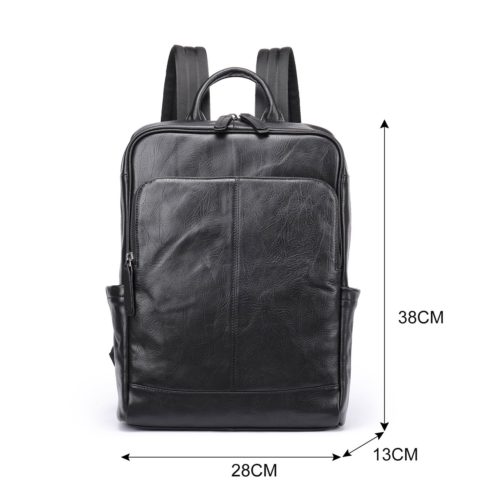 Чоловічий шкіряний рюкзак Alfred чорний