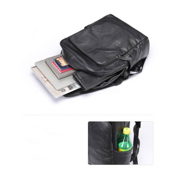 Мужской кожаный рюкзак Alfred черный фото