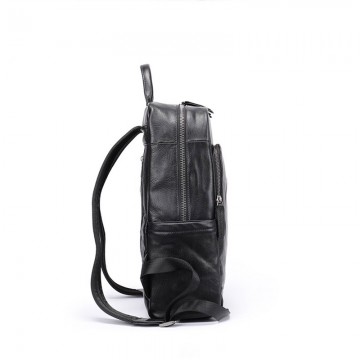 Чоловічий шкіряний рюкзак Alfred чорний фото
