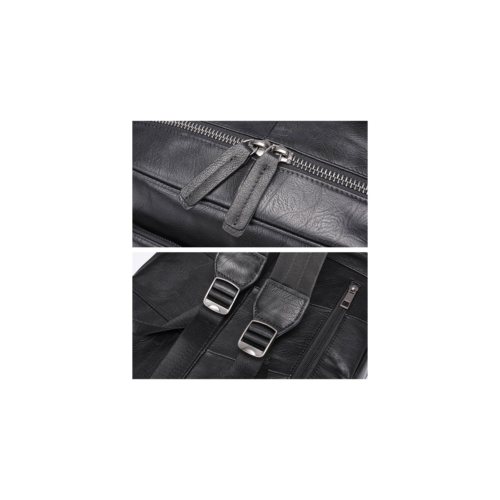 Мужской кожаный рюкзак Alfred черный