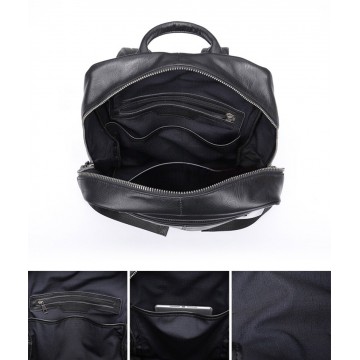 Мужской кожаный рюкзак Alfred черный фото