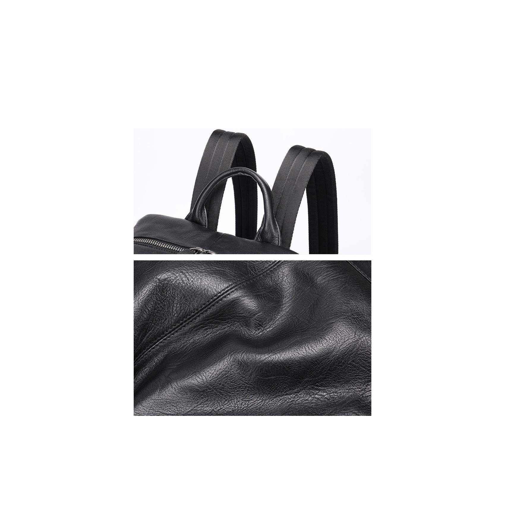 Чоловічий шкіряний рюкзак Alfred чорний