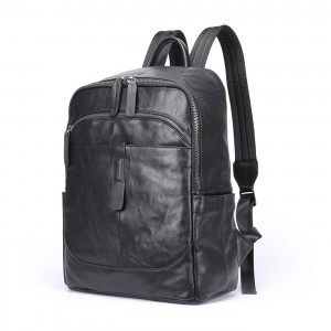 Мужской кожаный рюкзак Fred черный