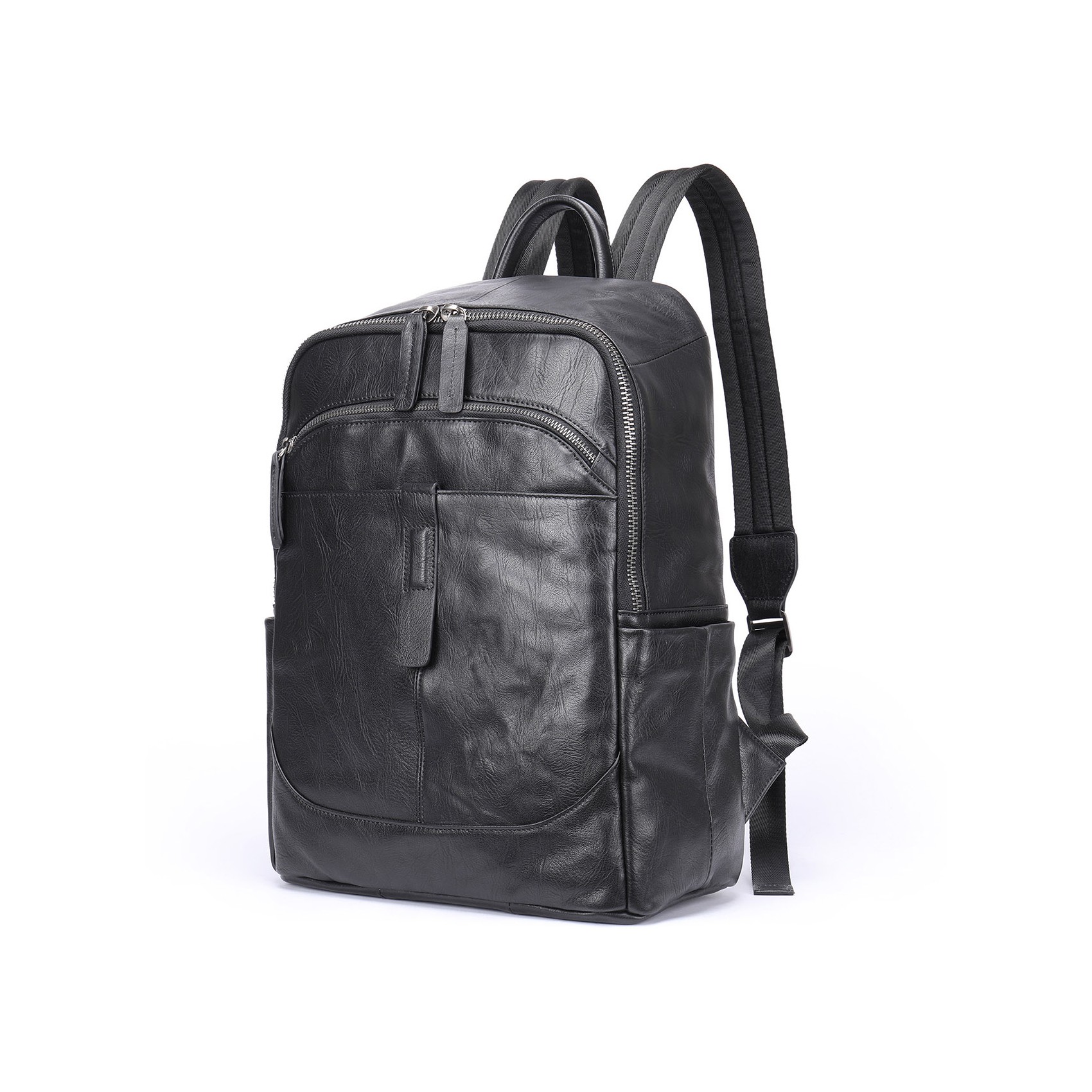 Чоловічий шкіряний рюкзак Fred чорний