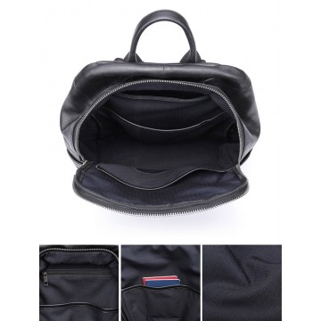 Чоловічий шкіряний рюкзак Fred чорний фото