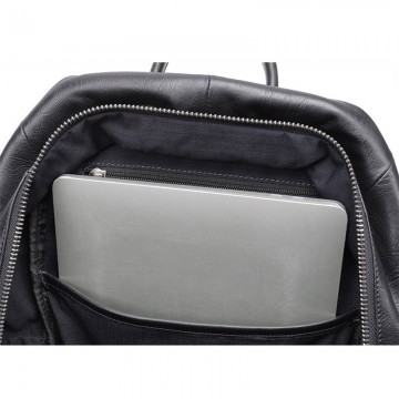 Чоловічий шкіряний рюкзак Fred чорний фото