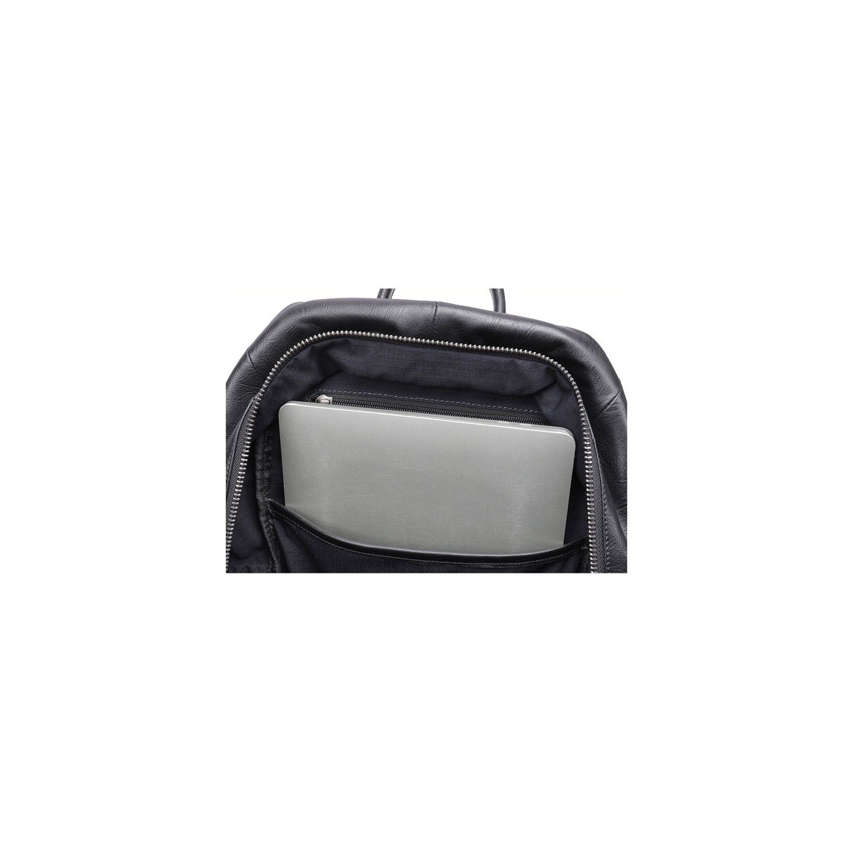 Мужской кожаный рюкзак Fred черный