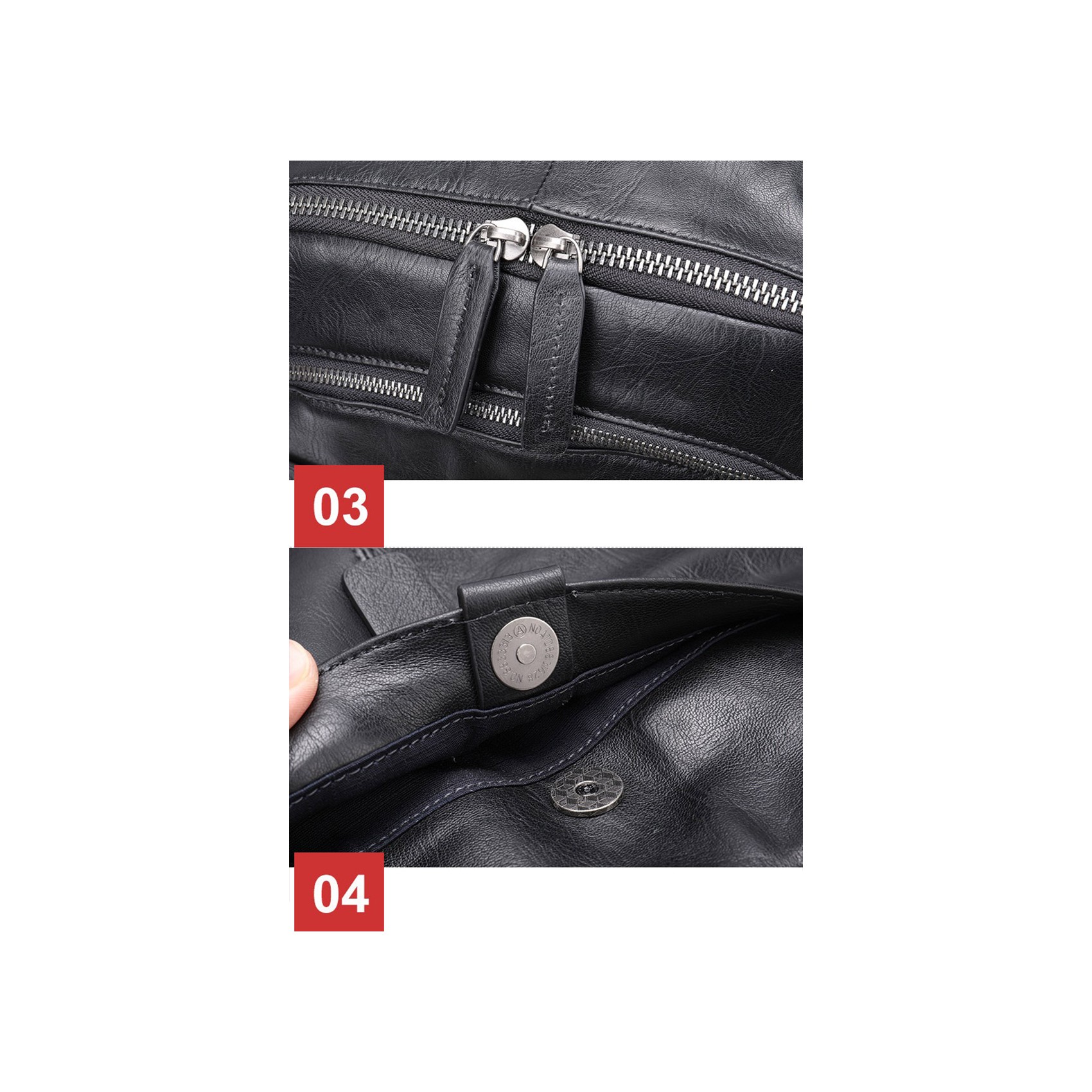 Мужской кожаный рюкзак Fred черный