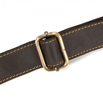 Мужская кожаная сумка бананка на пояс Barnard темно-коричневая фото