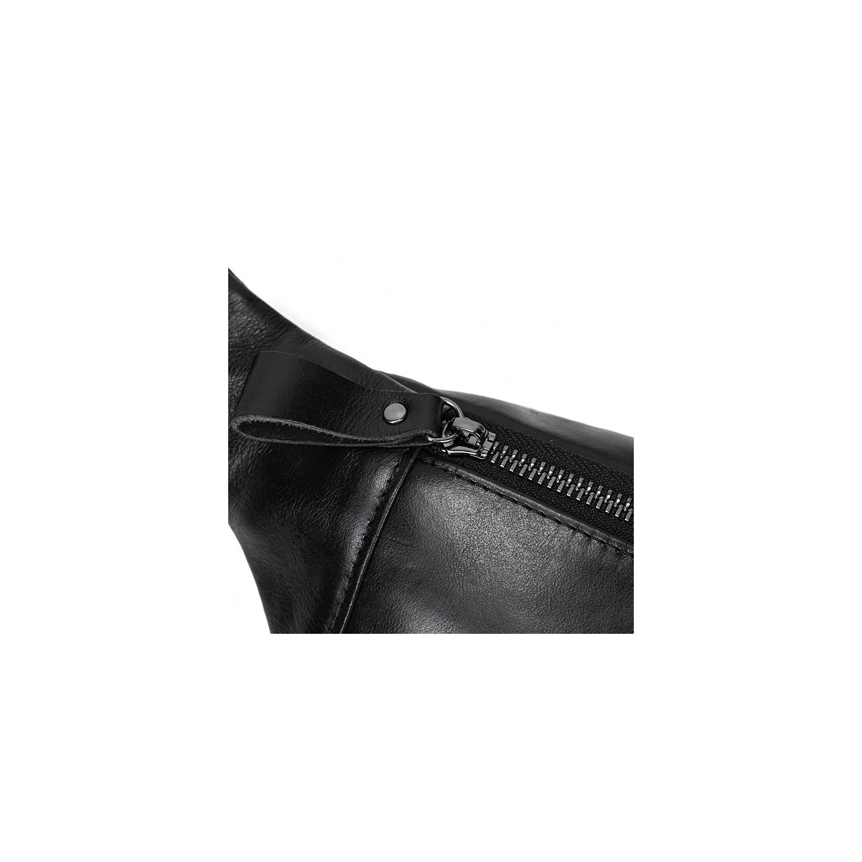 Чоловіча шкіряна сумка бананка на пояс Watford чорна